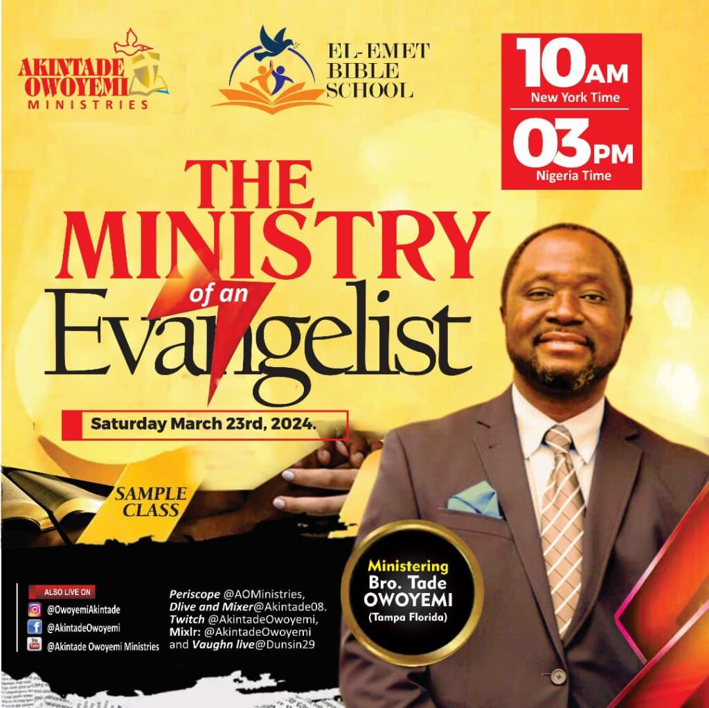 Sample Class Ministry of a Evangelist